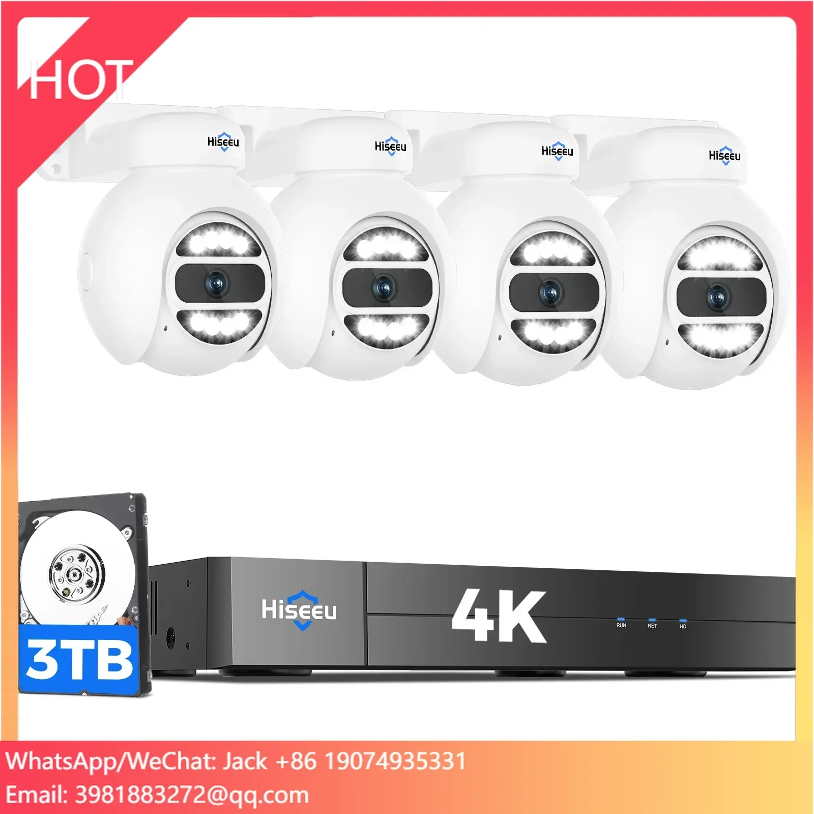 Home Security And Cctv - نظام كاميرات مراقبة منزلية Hiseeu مع