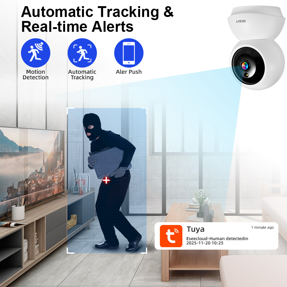 Home Security Technology - كاميرا FUERS 5MP HD للأمن الداخلي