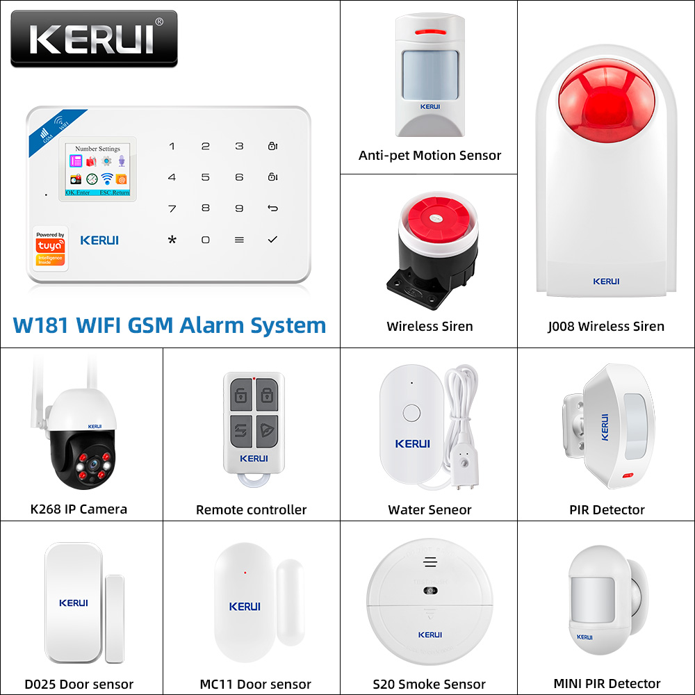 Home Security Technology - KERUI W181 لوحة نظام إنذار WIFI