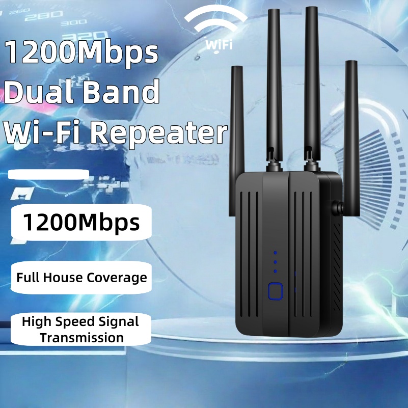 Home Security And Internet - واي فاي مكرر موسع 1200Mbps 2.4G/5