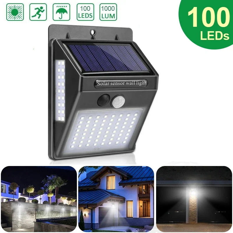 Home Security Lights Outdoors - مصباح جداري خارجي يعمل بالطاقة الشمسية