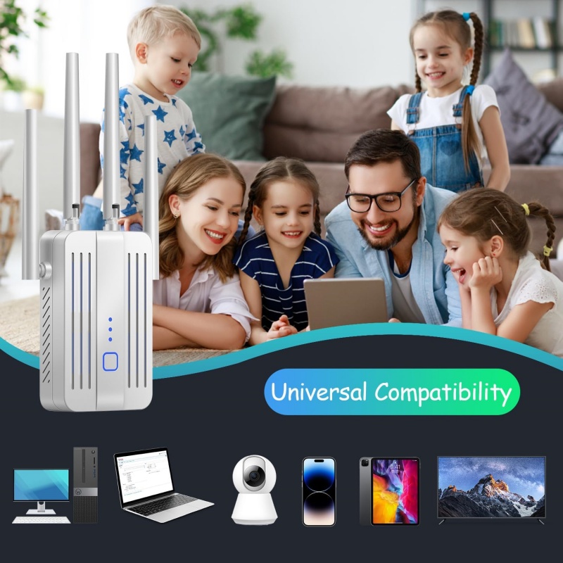 1200Mbps واي فاي مكرر موسع 2.4 - مراجعة Home Security And Internet وسعره