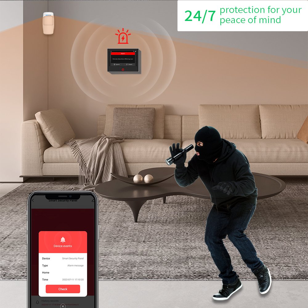 شاشة عرض 7 بوصة تعمل باللمس ال - مراجعة Home Security Zones وسعره