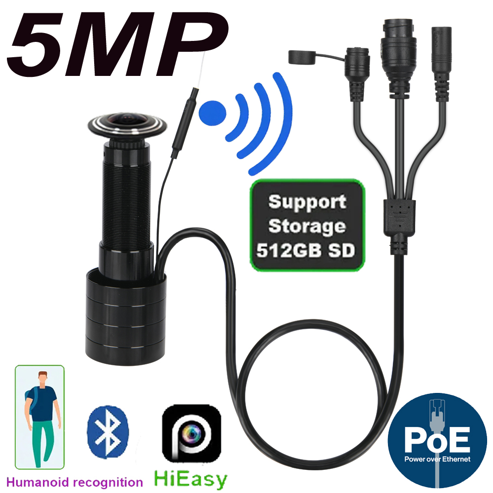 5MP باب العين IP POE كاميرا ثق - مراجعة Home Security Camera Installation وسعره