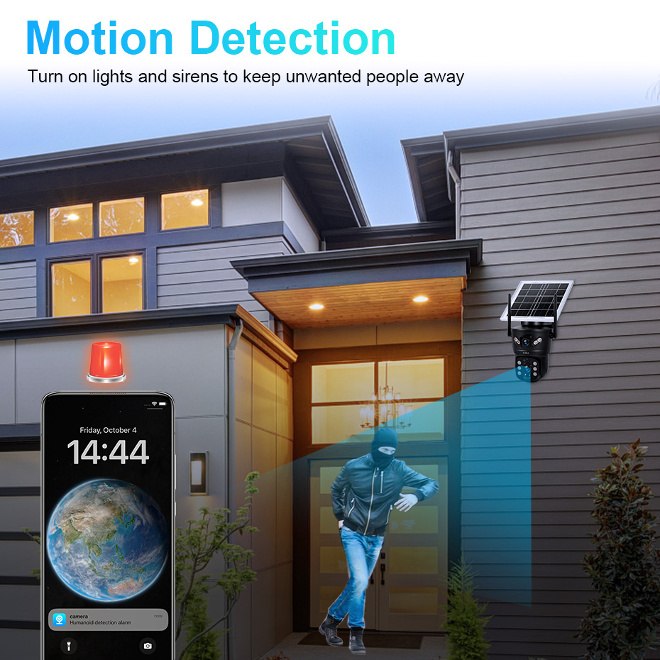 كاميرا KERUI الشمسية بدقة 6 مي - مراجعة Home Security And Cctv وسعره