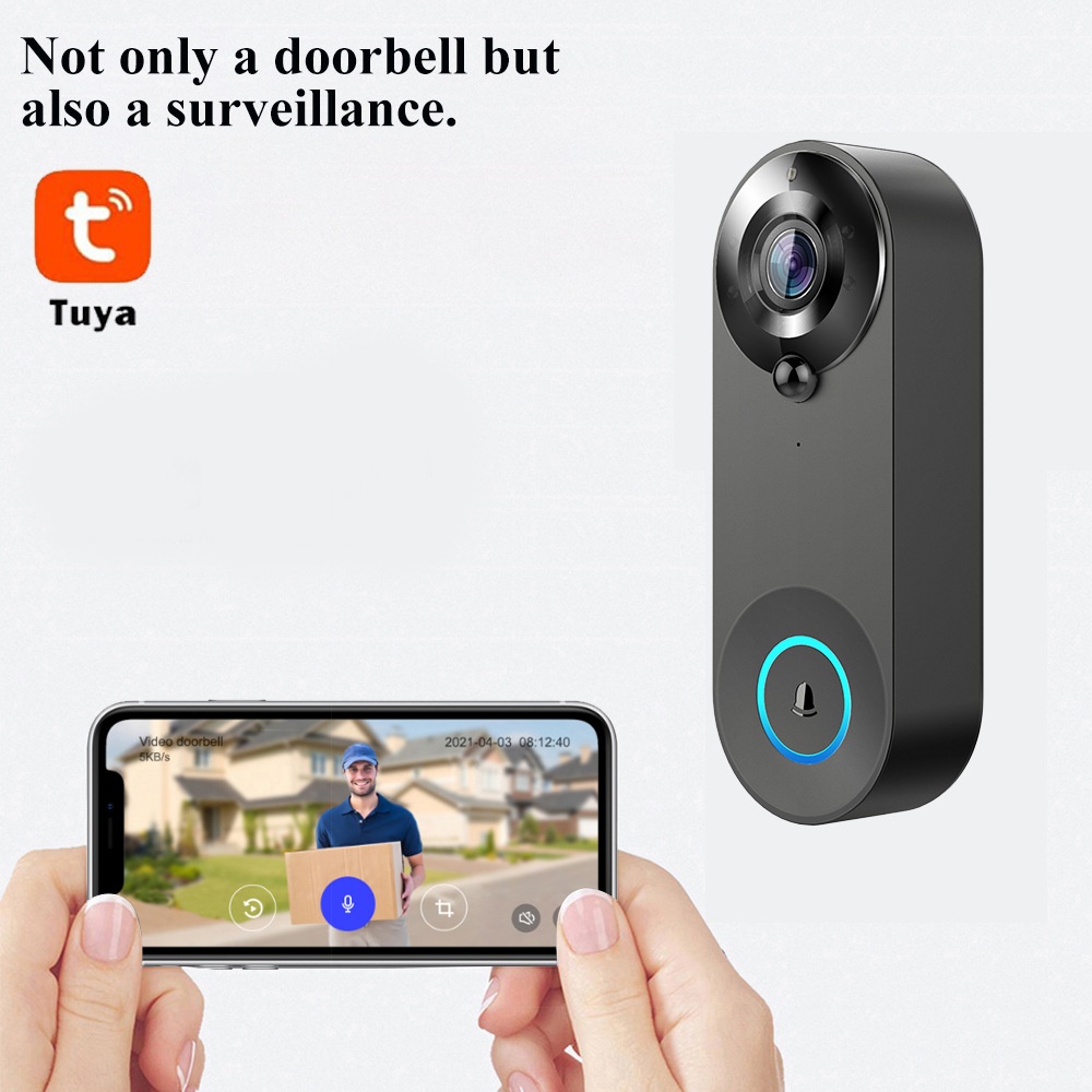 Tuya 1080P اللاسلكية جرس باب و - مراجعة Home Security Camera Installation وسعره