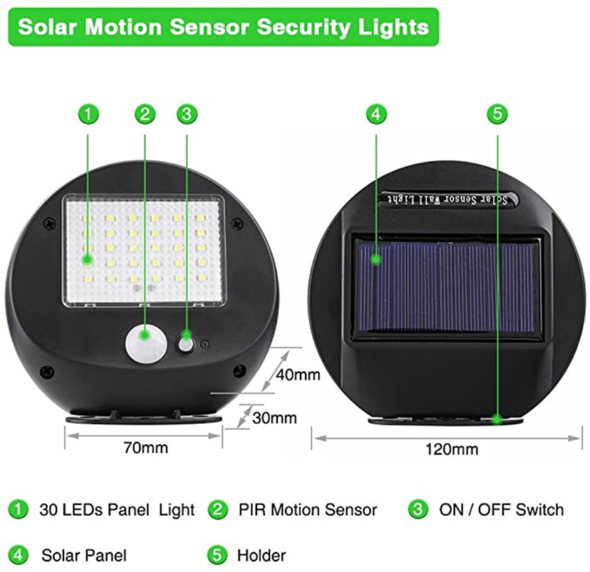 30 مصباح LED يعمل بالطاقة الشم - مراجعة Home Security Lights Outdoors وسعره