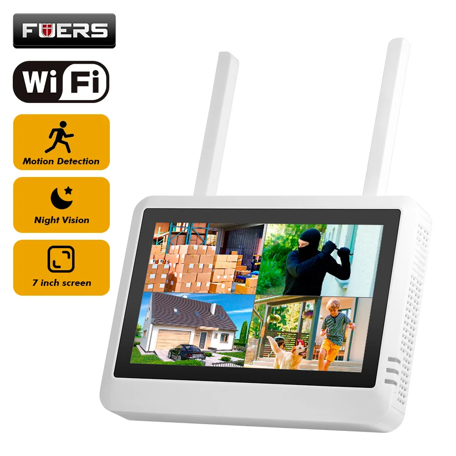 نظام أمان لاسلكي FUERS 8CH مع  - مراجعة Home Security And Cctv وسعره