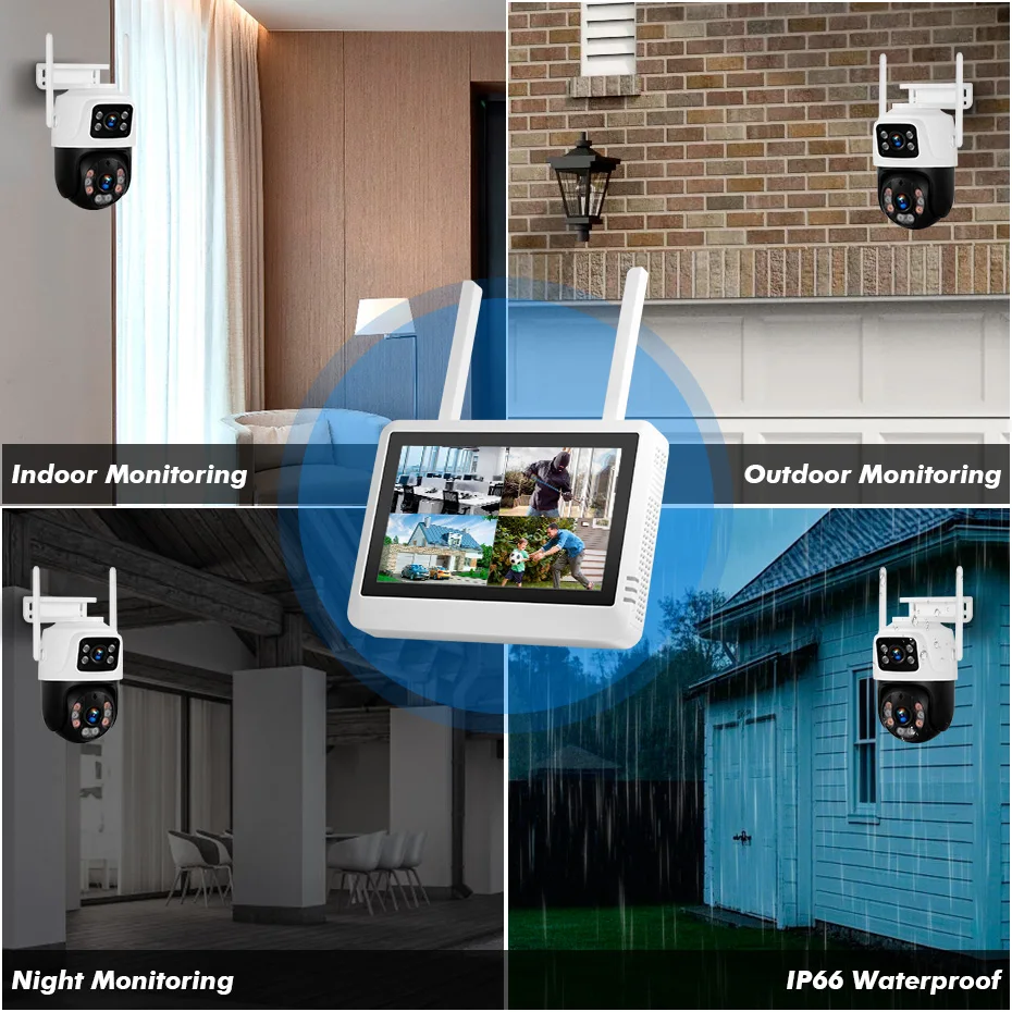 نظام أمان لاسلكي FUERS 8CH مع  - مراجعة Home Security And Cctv وسعره