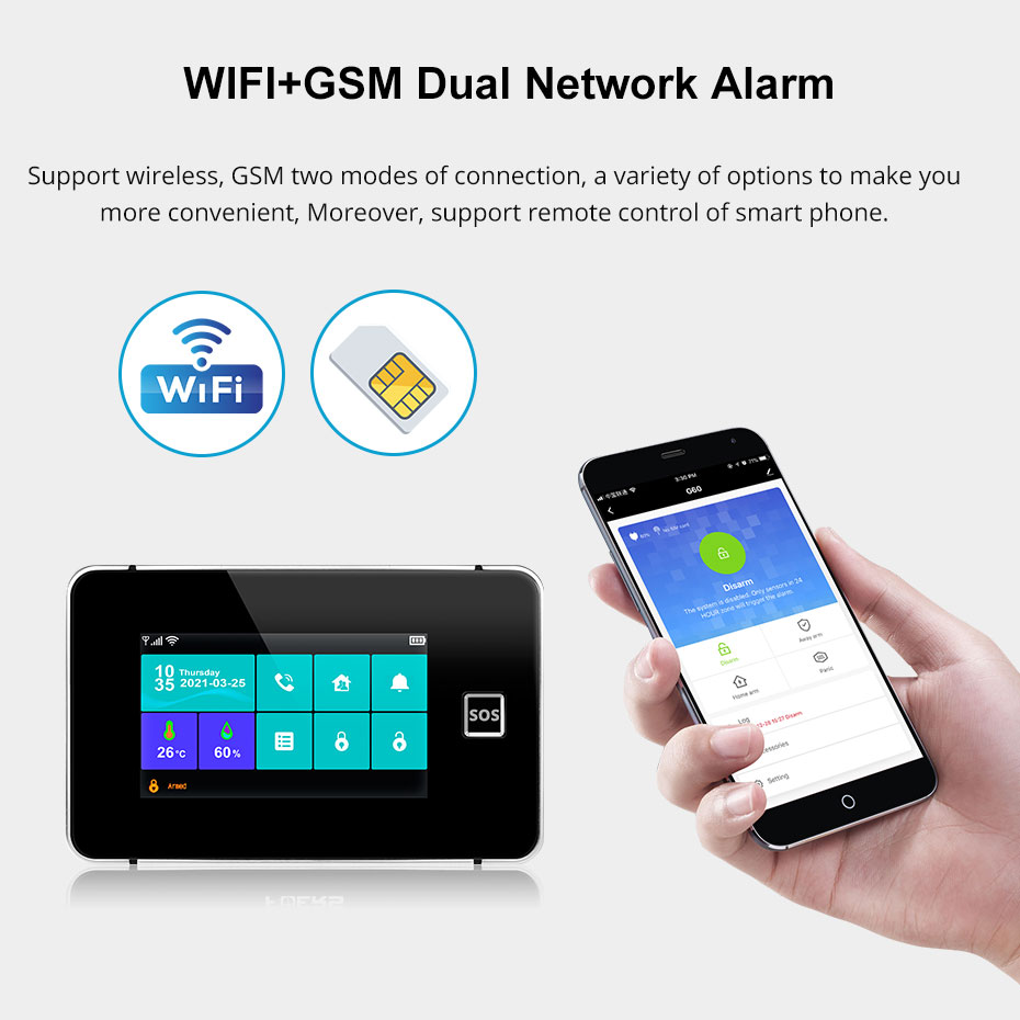 KERUI G60B WIFI GSM نظام إنذار - مراجعة Home Security Technology وسعره