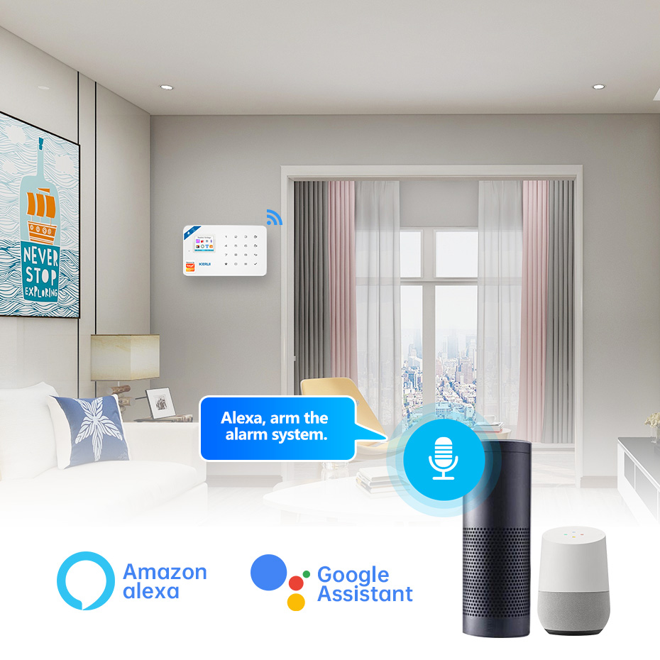 KERUI W181 لوحة نظام إنذار WIF - مراجعة Home Security Technology وسعره