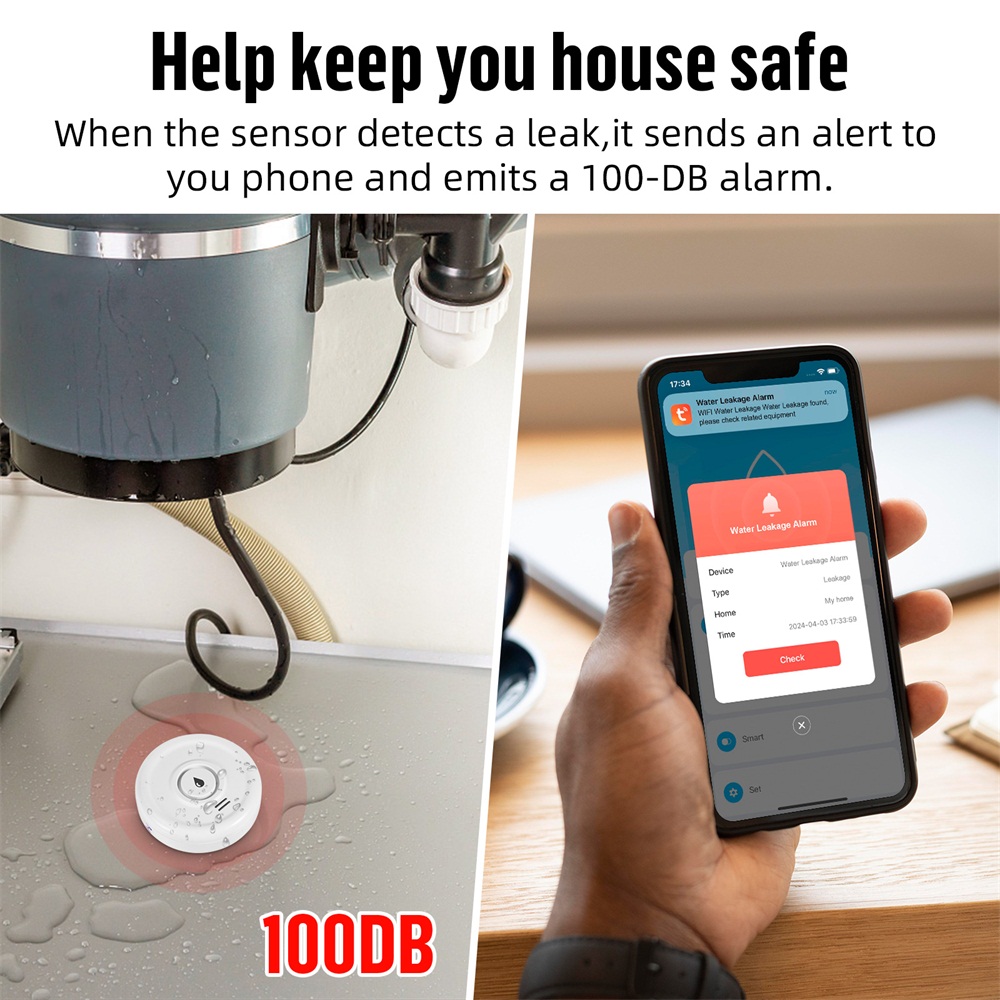 Fuers كاشف تسرب المياه إنذار ا - مراجعة Home Security Technology وسعره