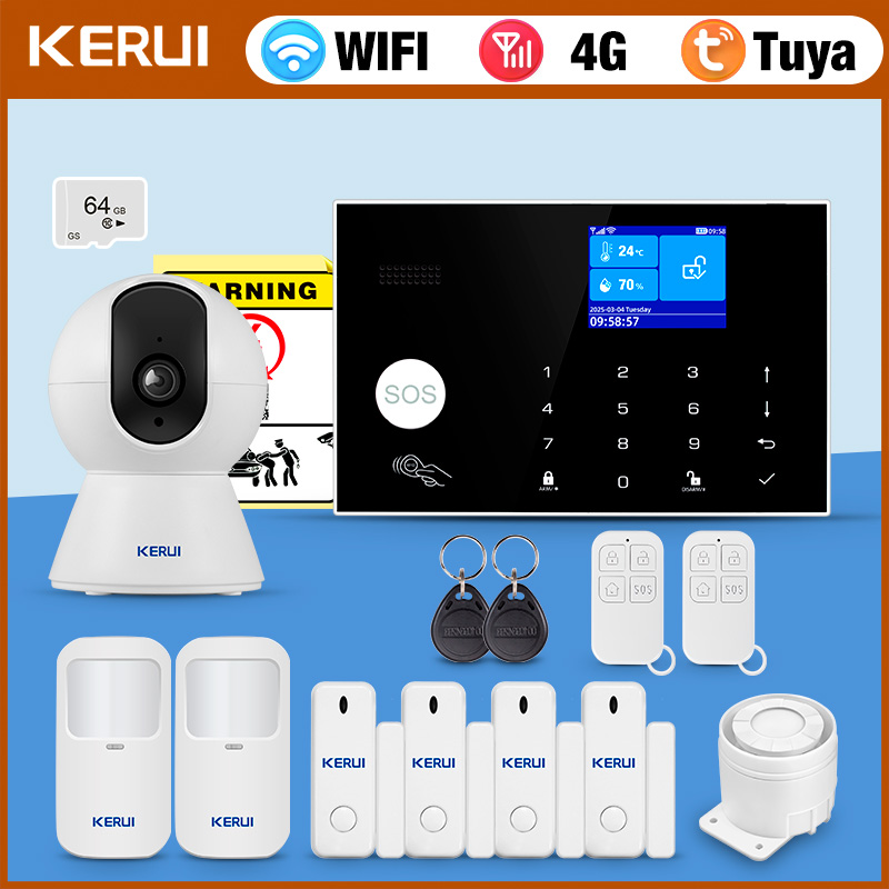نظام إنذار KERUI 4G مع مناطق س - مراجعة Home Security Zones وسعره