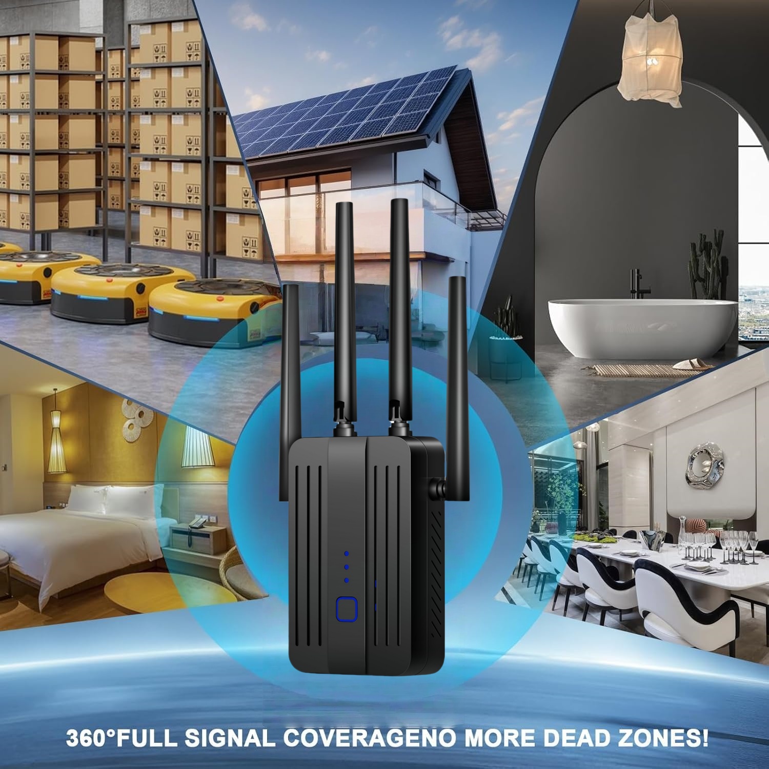 واي فاي مكرر موسع 1200Mbps 2.4 - مراجعة Home Security And Internet وسعره