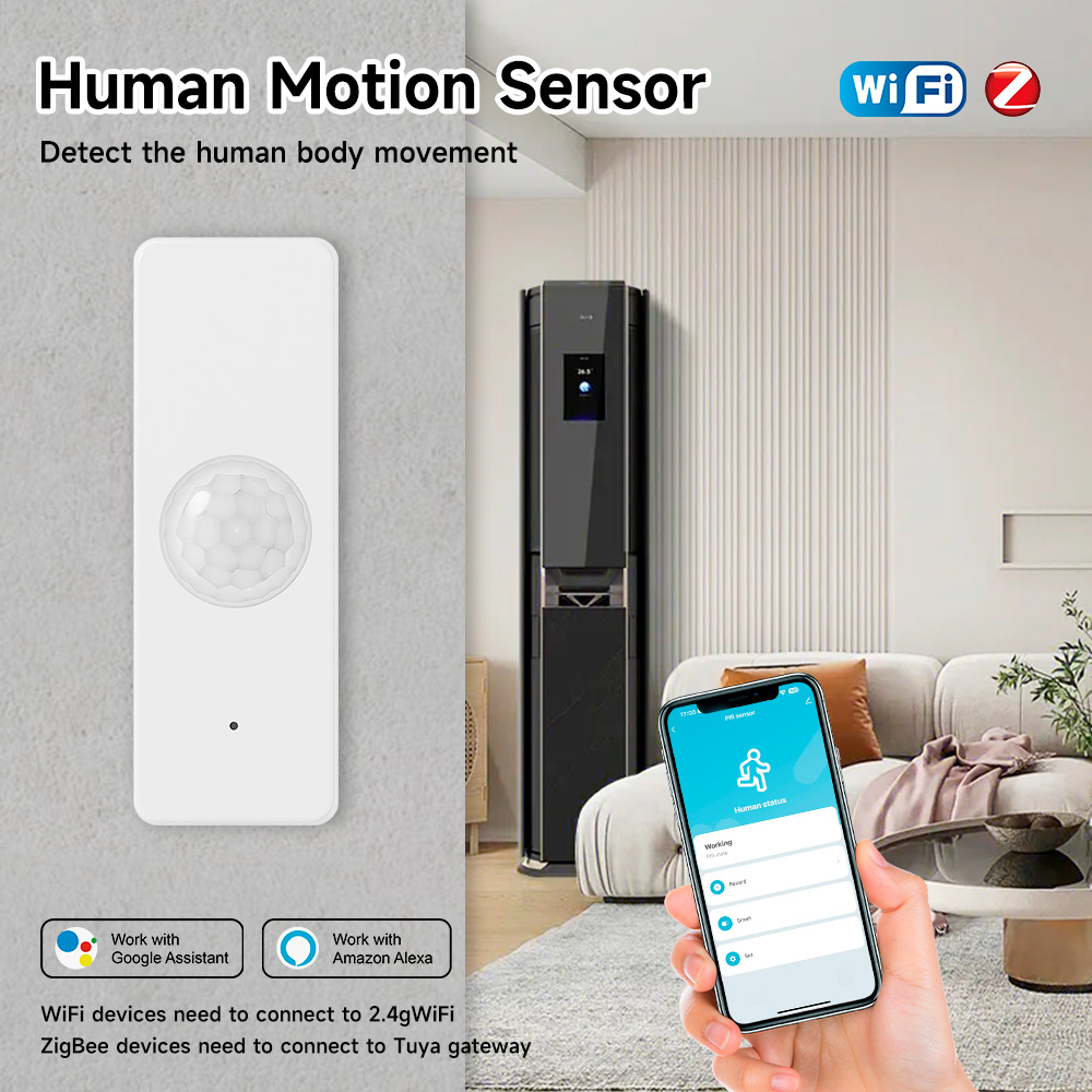 Tuya WiFi Zigbee PIR محس حركة  - مراجعة Home Security Technology وسعره