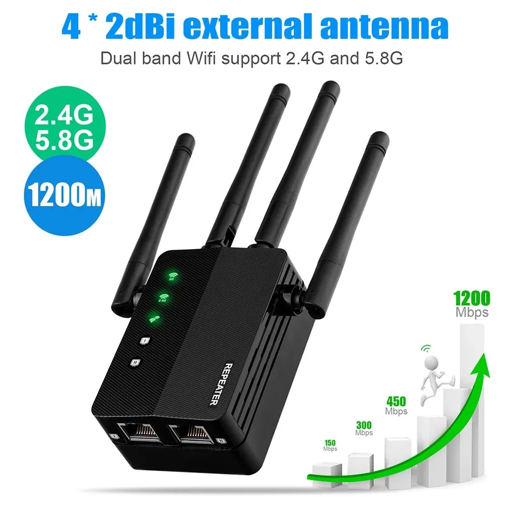 يتميز موسع WiFi بقدرة 2.4/5.8  - مراجعة Home Security And Internet وسعره