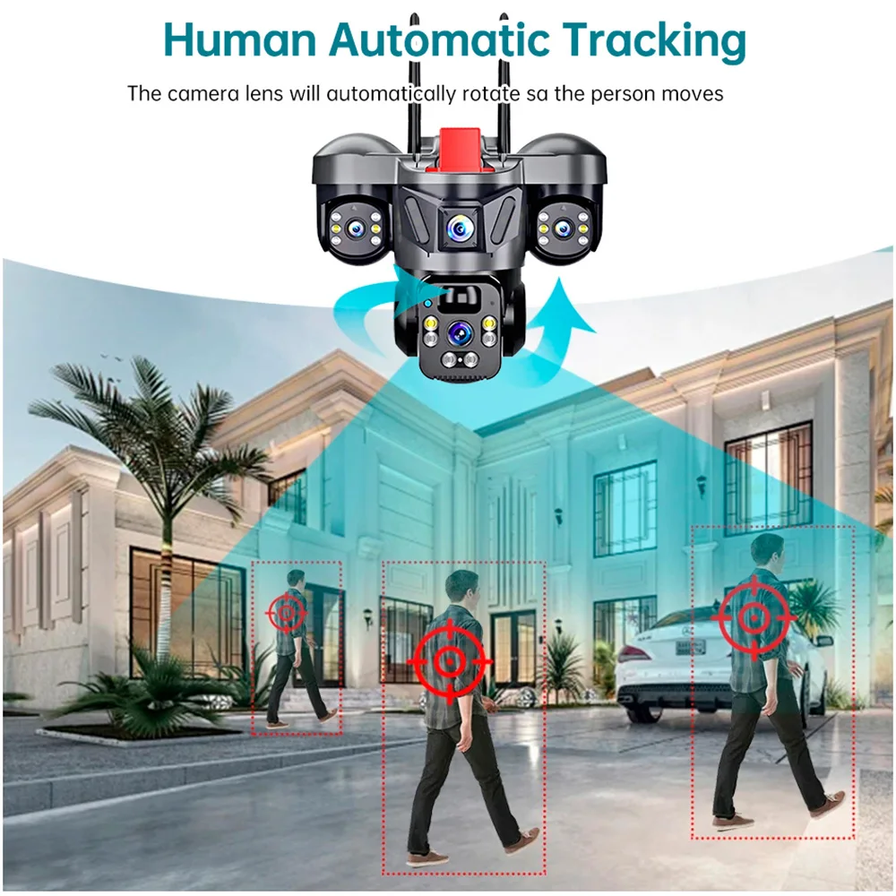 KERUI في الهواء الطلق PTZ 6MP  - مراجعة Home Security No Wifi Needed وسعره