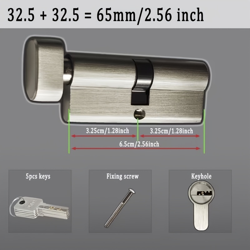 قفل أسطواني نحاسي بالكامل مضاد - مراجعة Home Security Locks وسعره