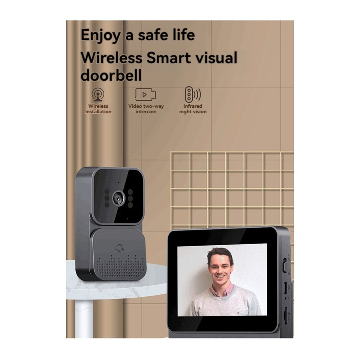 AU47-كاميرا إنتركوم فيديو ذكية - مراجعة Home Security With Camera وسعره